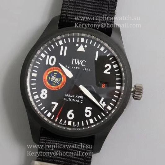 Best Price IWC Pilot Mark XVIII TOPGUN SFTI M+F Ceramic Black Dial 35111