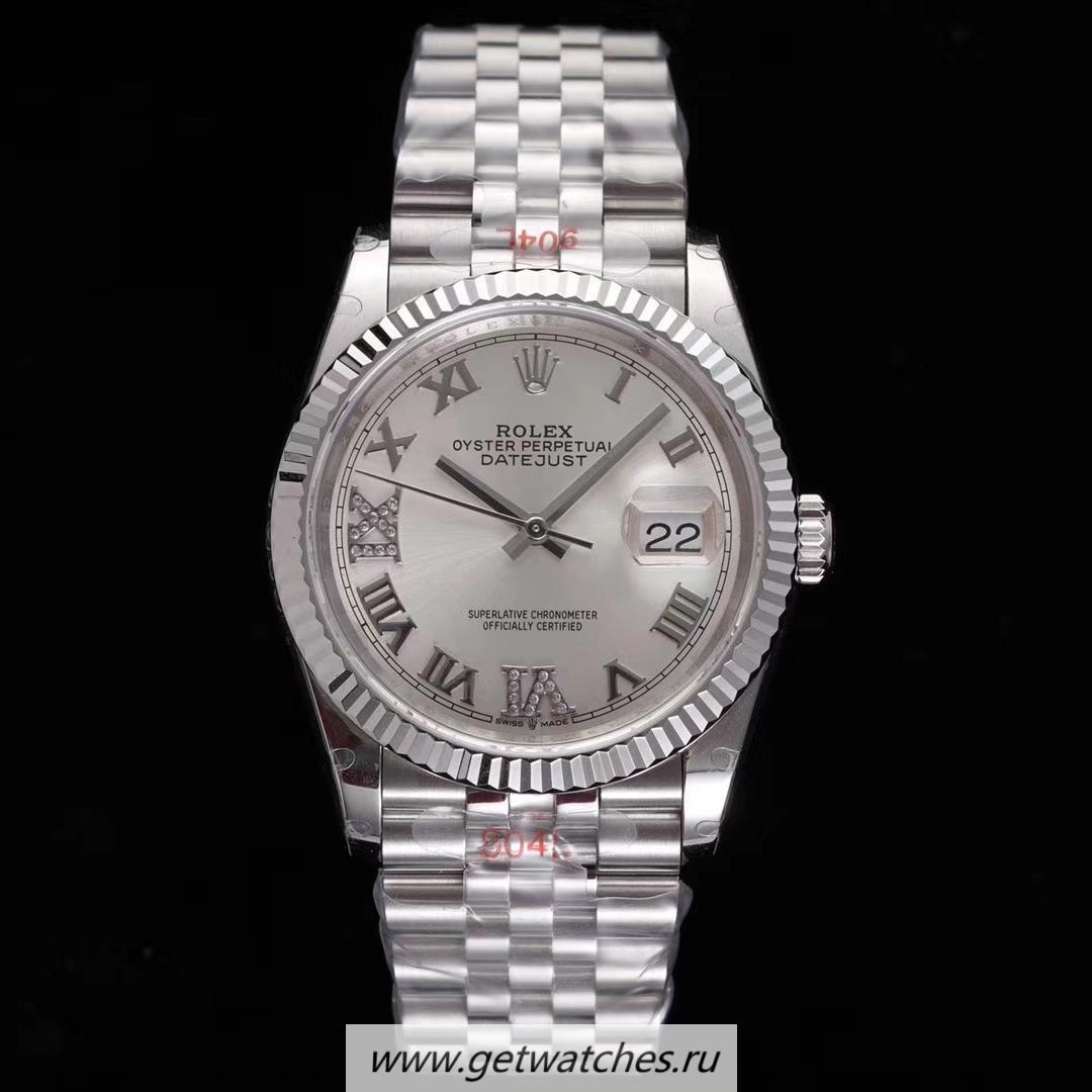 Copy R01ex Datejust 36 126234 GMF SS 904L Silver Dial 3235