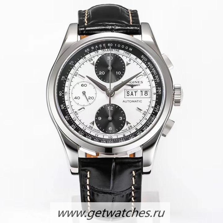 Copy Longines Heritage Chrono ACF SS White Dial 7750