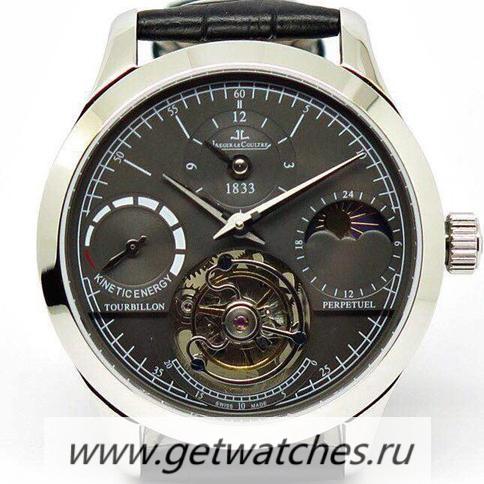 Fake Jaeger-LeCoultre Master Grande Tradition Tourbillon SS Black Dial Tourbillon