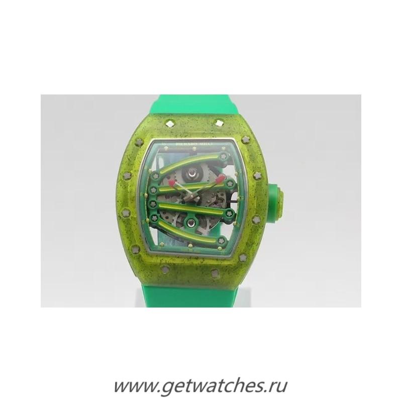 High Quality Richard Mille RM 59-01 Tourbillon Yohan Blake Translucent Green Composite Skeleton Green Dial M9015